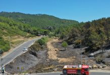 Operação de vigilância na zona do incêndio em Alcabideche